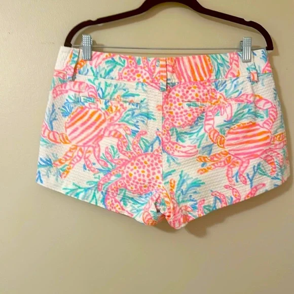 Lilly Pulitzer Womens Walsh Short Resort White Getting Steamy Print Sz 10 Preppy - Picture 2 of 8